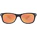 Gamma Ray Polarized UV400 Sunglasses Large - Mirror Orange Lens on Matte Black Frame