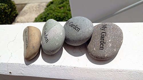My Garden Engraved StoneInspirational Sandblast, Perfect Gorgeous Unique Gift Ideas, Natural Beach Pebble Rock