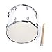 MBAT Student Marching Snare Drum Kids Percussion Kit White with Drumsticks Strap