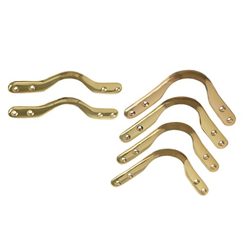 MagiDeal 6 Pieces Solid Brass Pool Snooker Billiard Table Pocket Brackets