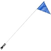 Bike Safety Flag with Pole Heavy Duty Bike Trailer Safety Flag with Mounting Bracket Height Visibility Safety Flag, 78.7inches Long (Blue)