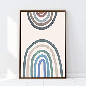 signwin Framed Canvas Wall Art Nordic Rainbow Canvas...