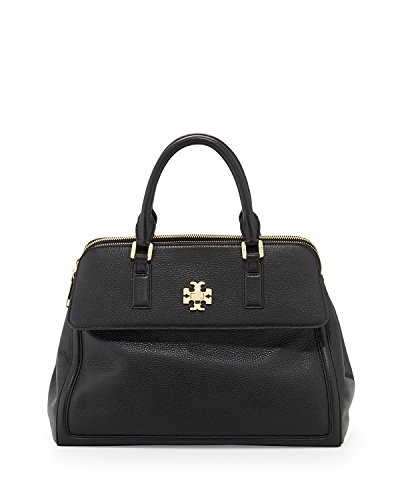 Tory Burch 31385 001 Mercer Pebbled Satchel Crossbody Black Leather Handbag