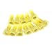 Ginsco 110pcs Male Yellow 12-10 Gauge Nylon Fully-Insulated Quick Disconnects Wiring Spade Wire Crimp Terminal