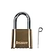 CCL Security Products Brass Sesamee K436 4 Dial Bottom Resettable Padlock with 1-Inch Hardened Steel Shackle and 10000 Potential Combinations, 1 Inch Shackle Clearances (6 Pack)