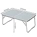 Foldable Laptop Table Lapdesk, Breakfast Bed Serving Tray, Portable Mini Picnic Desk, Notebook Stand Reading Holder for Couch Floor, Folding in Half w’ Inner Storage Space, Aluminium Alloy Leg, Silverthumb 2