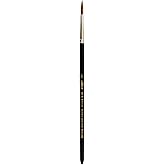 Silver Brush Limited 7500S Red Sable Round Oil Paintbrush, Size 6 | Short Handle, Watercolor, Acrylic, Soft Pure Kolinsky-Grade Sable Bristle, Thin and Broad Lines, Superb Paint Absorbency