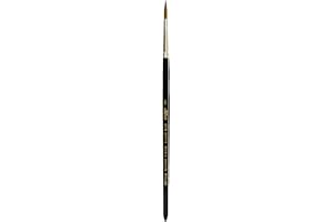 Silver Brush Limited 7500S6 Pure Kolinsky Round Brush for Watercolor and Oil, Size 6, Short Handle