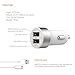 Lab C Dual USB Car Charger for Android, Samsung, Galaxy, Note, Blackberry, Bluetooth Headsets, Headphones, Garmin Navigators - Space Grey with Micro 5 pin Cable