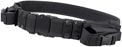 Etopsell Tactical Belt Heavy Duty Belt Combat Gear Utility Belt Quick Detach Buckle &amp; 2 Pistol Mag Pouches