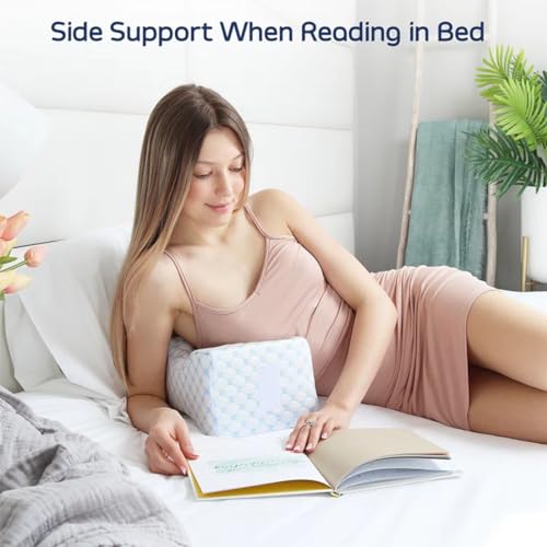 Ecosafeter Ergonomic Knee Pillow - Memory Foam Leg Pillow for Side Sleepers - Comfortable Back and Hip Support - Breathable Bamboo Cover