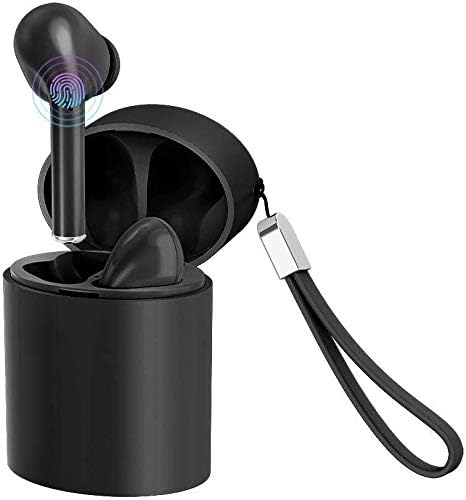 Bluetooth Headphones TWS Wireless Earphones, Cordless Earbuds Handfree Sport Headset In Ear Bluetooth 5.0 Built in Mic Compatible with iPhone/Samsung/Airpods/Apple/Huawei/Android/Smart Device -Black