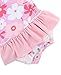 RuffleButts® Baby/Toddler Girls Happy Petals Peplum One Piece Rash Guard - 3-6m