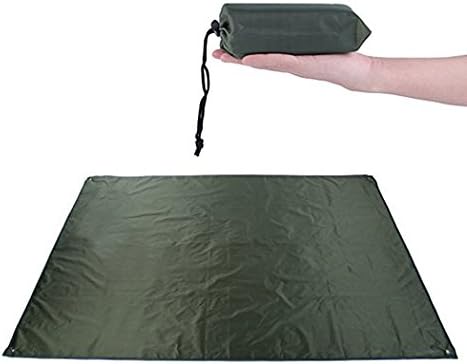 Tarps Mat , Outdoor Lightweight Multipurpose Waterproof Camping Tarp for Picnics, Tent Footprint, and Sunshade -71 x 87 Inches (Dark Green)