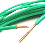 PHAT SATELLITE INTL 100ft Made in The USA 10AWG Green THHN PVC Jacketed Solid Copper Grounding Wire UL Listed Lightening Strike Ground Protection for DirecTV Dish Network Satellite Antenna Cable