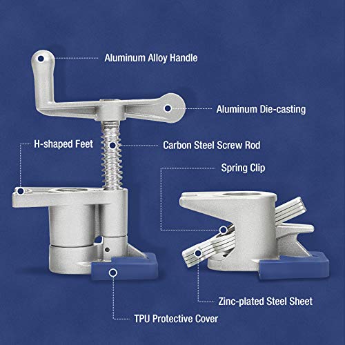 Paquete de 2 abrazaderas de tubo WORKPRO, abrazaderas de tubo ligeras de fundición a presión de aluminio para tubería negra I.D de 3/4 pulgadas, sujeción firme y estable con pies en forma de H para carpintería y metalurgia Paquete de 2 abrazaderas de tubo WORKPRO, abrazaderas de tubo ligeras de fundición a presión de aluminio para tubería negra I.D de 3/4 pulgadas, sujeción firme y estable con pies en forma de H para carpintería y metalurgia