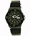 Casio Men's Core MRW200HB-3B Green Nylon Quartz Watch with Black Dial