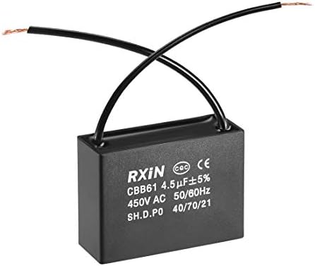 uxcell Ceiling Fan Capacitor CBB61 4.5uF 450V AC 2 Wires Metalized Polypropylene Film Capacitors 47x17.5x34.5mm for Water Pump Motor Generator: Automotive