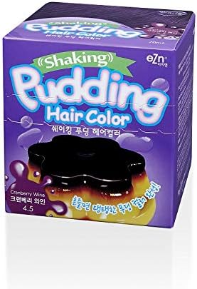Shaking Pudding Ammonia Free Hair Color Self Hair Dye DIY Kit Included Contain Keratin Made in Korea Beauty (4.5 Cranberry Wine)