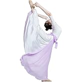 ROYAL SMEELA Women's Lyrical Dance Wrap Skirt - Flowy Maxi Skirts for Ballerina, Modern Contemporary Dance