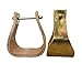 PRORIDER Horse Saddle 4″ Wide Wood Brass Bell Western Stirrups 3″ Neck 4″ Tread 51132thumb 1