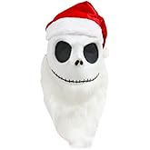 Christmas Santa Mask Halloween Cosplay Costume Mask The Skeleton White Beard Red Hat Nightmare Party Cosplay Props