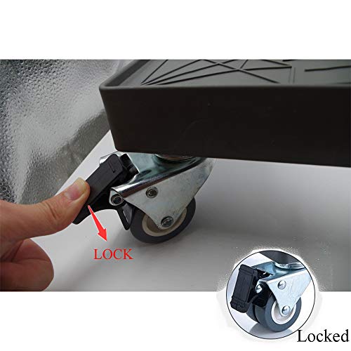 4 Movable+Adjustable+Furniture+Locking+Refrigerator
