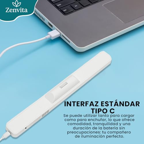 ZenVita LED Wardrobe Light with Remote Control - 2 x 30 cm Magnetic Rechargeable USB 3 Colour Modes Dimmable Interior Light for Wardrobe, Kitchen, Stairs and Home - 5W