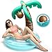 Palm Tree Pool Float with A Detachable Play Ball - Hill & Amber Giant Inflatable Pool Floats, Summer Inflatable Raft, Outdoor Water Lounge for Adults & Kids