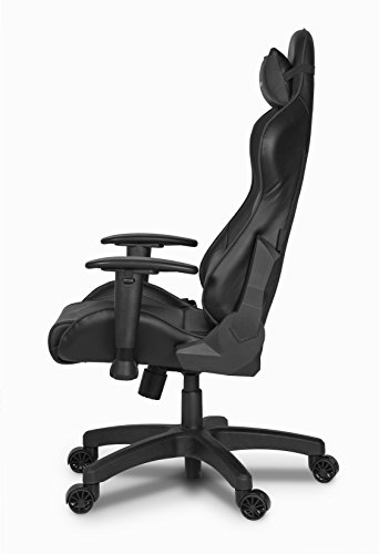 Arozzi Verona Junior Gaming Chair for Kids with High Backrest, Recliner, Swivel, Tilt, Rocker and Seat Height Adjustment, Lumbar and Headrest Pillows Included - Black
