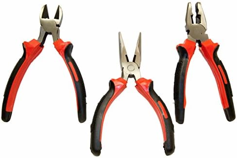 Best 3 Pc Pliers Bundle For Home Improvement | 6" Needle Nose | 6" Cutting Nippers | Guaranteed | 6" Wire Cutter | Cushion Grip Handle | Automotive Repair | Handyman Tools | DIY Jobs | #1 Seller