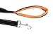 Mighty Paw Dual Handle Dog Leash - Reflective for Night Safety - Padded Leash - Two Handles - Dog Leash with Carabiner Clip - Traffic Handle - 6 Feet Long (Black/Orange)