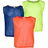 Athllete Set of 6 - Scrimmage Vest/Pinnies/Team Practice Jerseys with Free Carry Bag. Sizes for Children Youth Adult and Adult XL