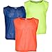 Athllete 12 pcs Duramesh Pinnies/Scrimmage Vest - Kids Youth and Adult Pinnies, Numbered Penny Jerseys for Soccer