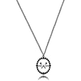 SONGCHANGJEWELRY Pendant Necklace Costume Accessories for Addams Cosplay - Women Men Party Jewelry Gift Halloween Costume Prop Merch (SCN00962)