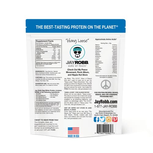 Jay Robb Vanilla Egg White Protein Powder, Low Carb, Keto, Vegetarian