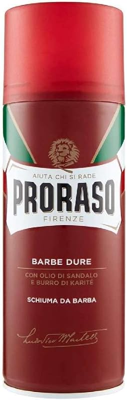 Espuma De Afeitar De Sándalo Y Manteca De Karité Para Barbas Duras - 300 Ml. 380 g