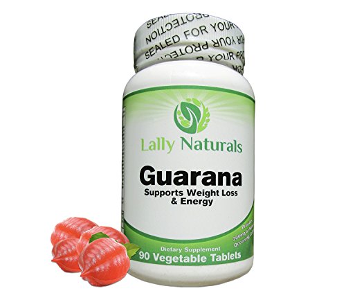 Pure Guarana Seed Extract 1000 mg - Amazon Rainforest Increases Stamina Natural Caffeine Helps You Stay Alert - Slow Release Caffeine Pills Weight Loss - 90 Vegetable Tablets
