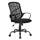 GreenForest Office Chair for Computer Desk Mesh Mid-Back Swivel Task Chair with Special Design Back,Black