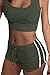 Tuesdays2 Womens Sexy Sports Yoga Crop Tank Top and Shorts 2 Piece Set