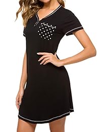 CzDolay Camisetas de noche para mujer, ropa de dormir suave, manga corta, informal, tallas S-XXL