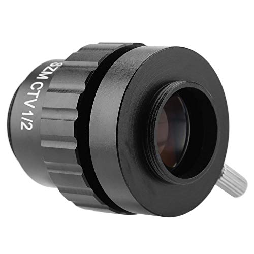 Jadpes Stereo Microscope Objective Lens, 0.5X C-Mount Objective Lens 1/2 CTV Adapter for SZM Video Digital Camera Trinocular Stereo MICR
