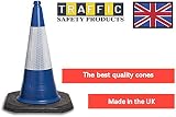 Innovatus Pack of 10 Blue Traffic Cones 750mm Therma Plastic view 4