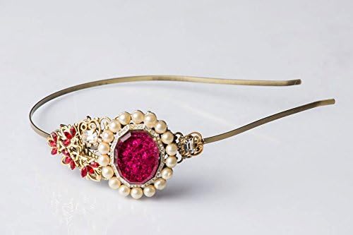 Bridal Headband - Wedding Tiara - Bridal Tiara- Vintage Jewelry Collection Headband - Garnet Jewelry - 1930s Jewelry - Great Gatsby