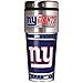 NFL New York Giants Metallic Travel Tumbler, Stainless Steel and Black Vinyl, 16-Ounce
