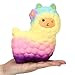 Echou Jumbo Sheep Squishy Cute Alpaca Galaxy Super Slow Rising Scented Fun Animal Toys (Colorful)