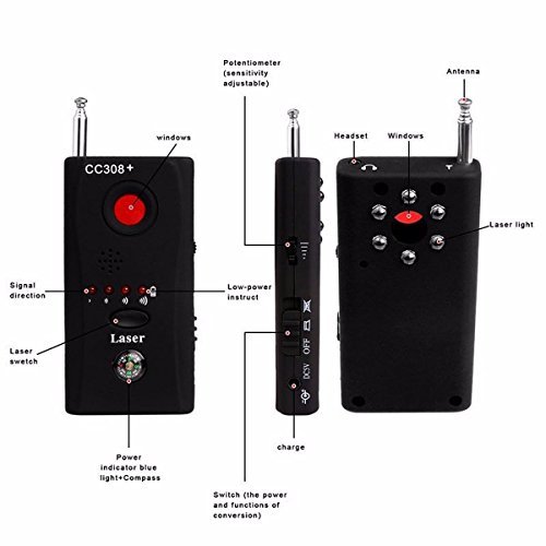 Anti-Spy Camera Detector Hidden Camera Signal Detector Almighty Hidden Camera Laser Lens Finder
