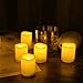 UPBASICN 12 Pieces LED Flameless Battery-operated Votives Candles/Unscented LED Candles/Flameless Candles/Flickering Tealights for Garden wedding,Party,Festival Decorations etc (Batteries Included)