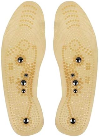 Chinese kongfu Magnetic Massage Shoe,Tiean Insoles Gel Pad Therapy Acupressure Foot Care Cushion,6-11 fit (WomenUS6-9, yellow)
