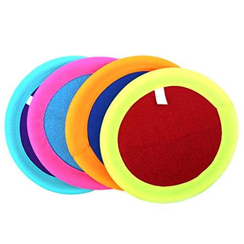 Soft Sequin Frisbee 12" Holographic Flyers Glitter Shiny Shimmery Indoor Outdoor Flying Disk with 2 GosuToys Stickers (2 Pack Assorted Colors)